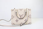 Louis Vuitton Bicolor On-the-Go PM Handbag in White