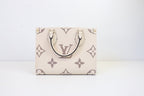 Louis Vuitton Bicolor On-the-Go PM Handbag in White
