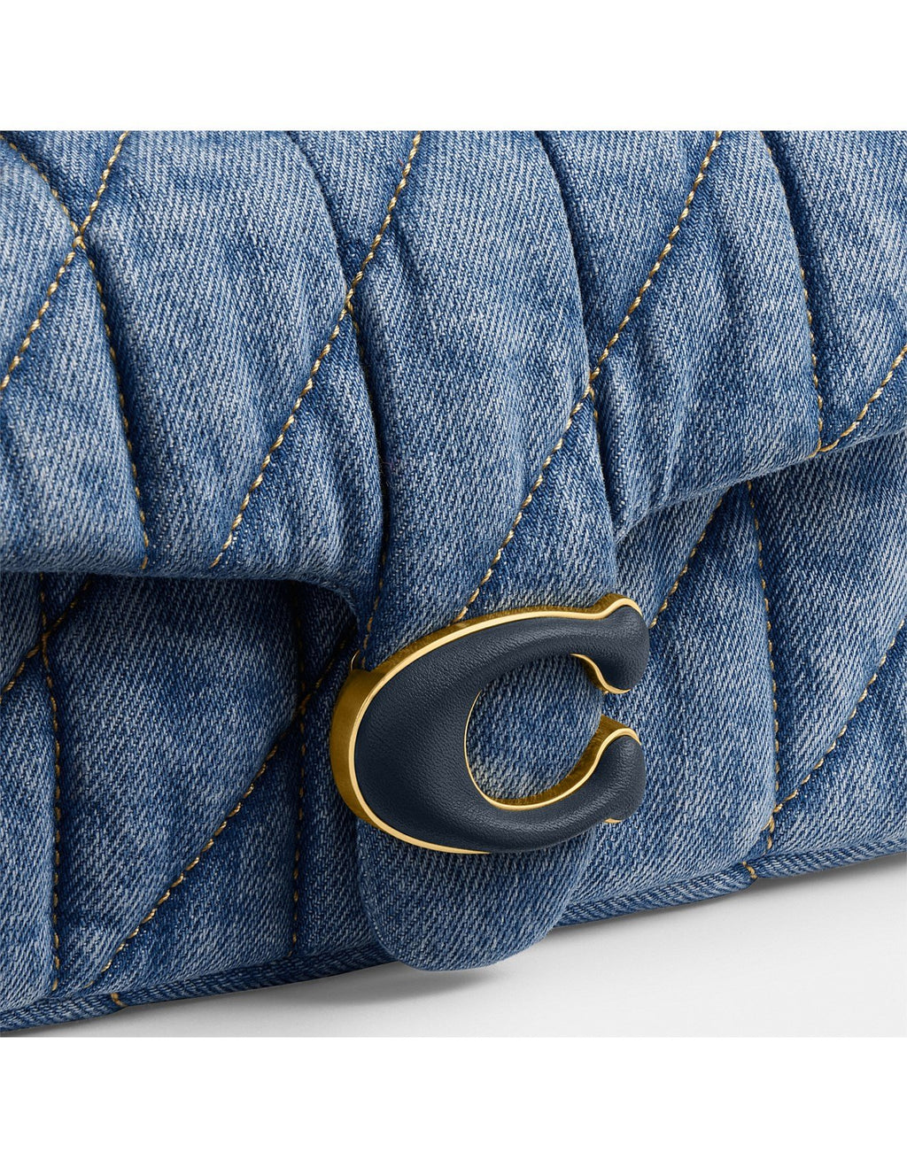 Coach Tabby 26 Bag in Blue Quilted Denim Cotton