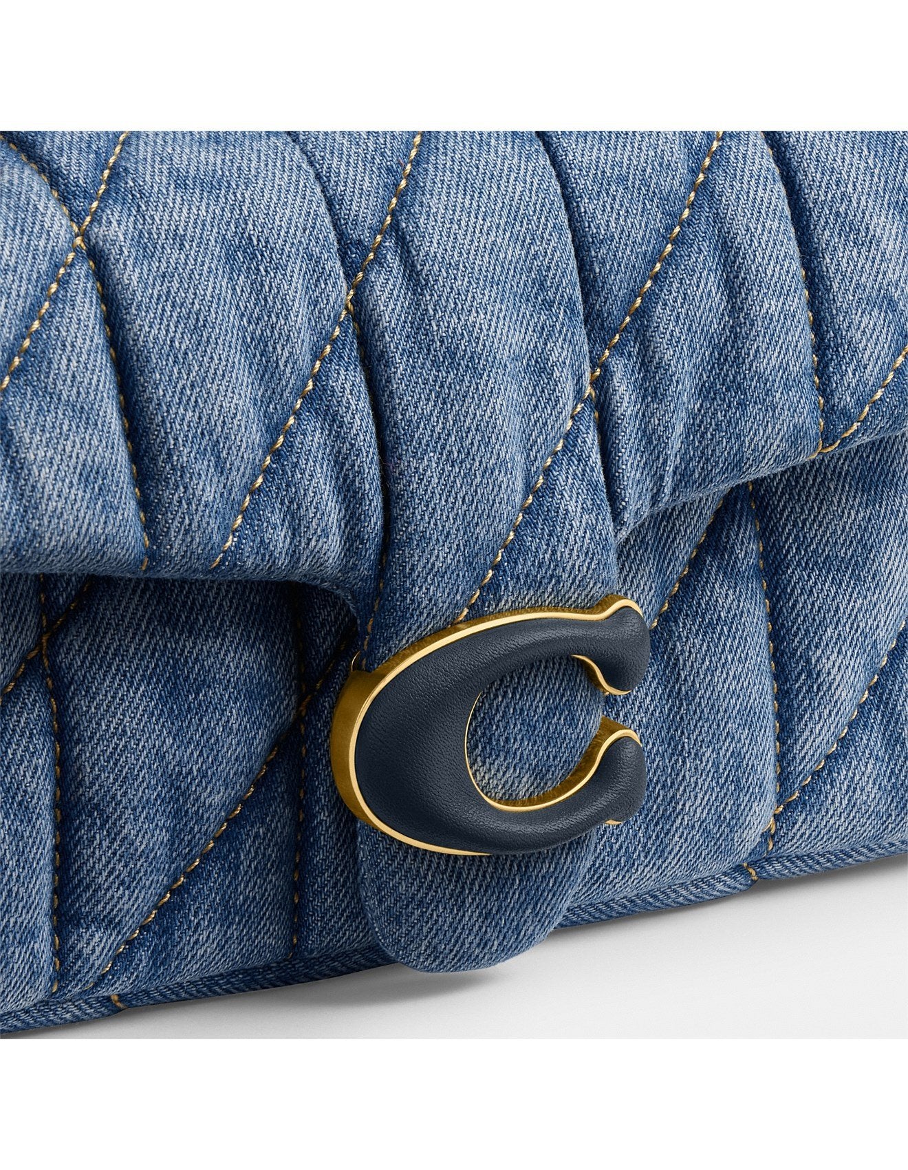 Coach Tabby 26 Bag in Blue Quilted Denim Cotton