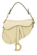 Christian Dior, Cream Saddle Handbag Leather Medium -399