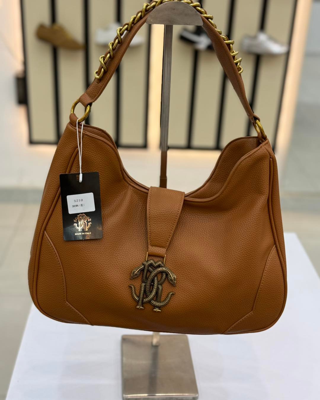 Roberto Cavalli Shoulder Bag in Brown