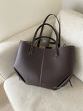 Polène Cyme Tote in Chocolate Brown