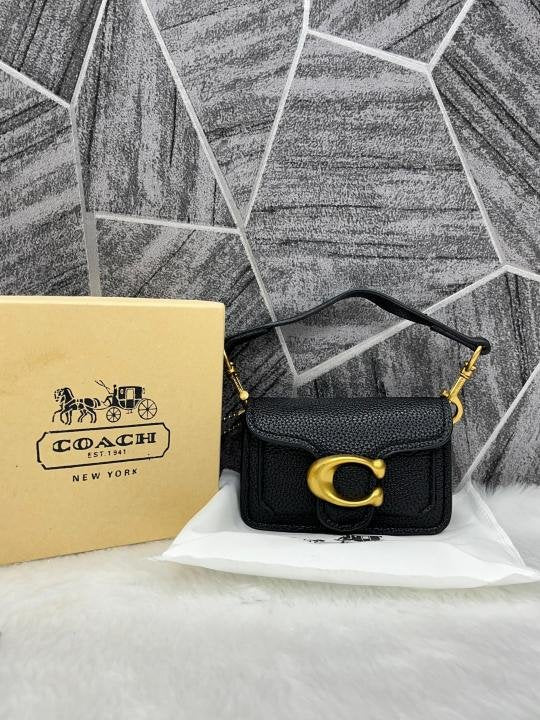 Coach Tabby 12 Top-Handle Bag in Black