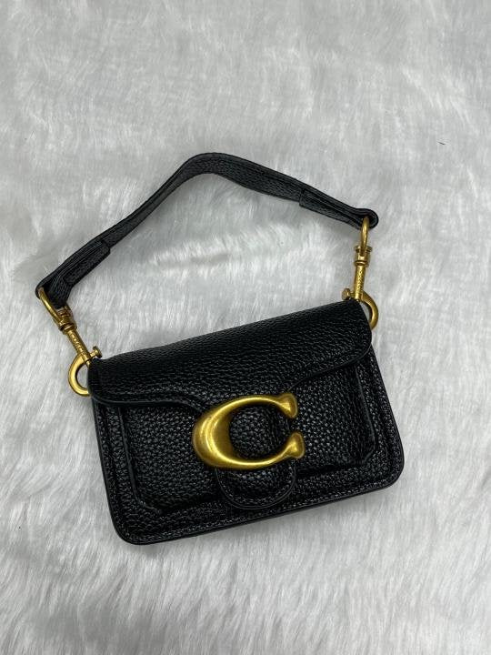 Coach Tabby 12 Top-Handle Bag in Black