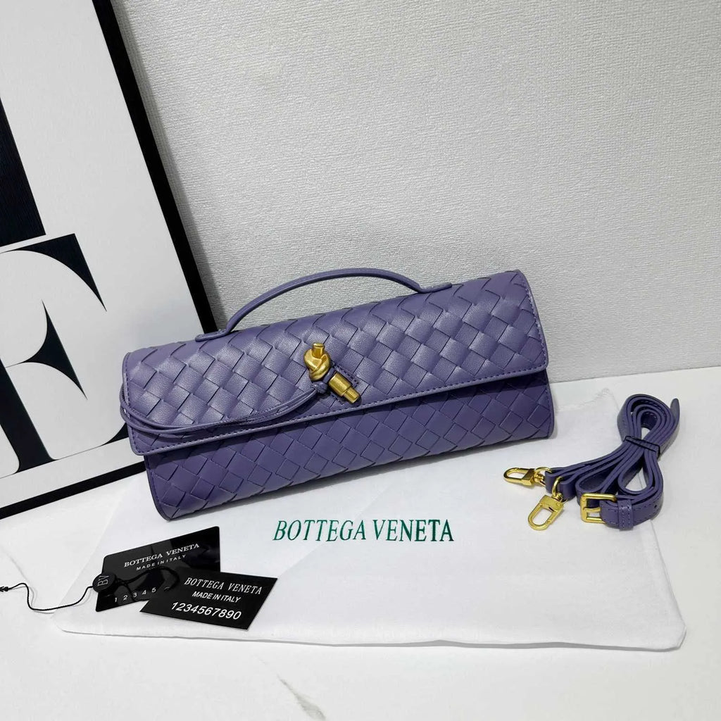 Bottega Veneta Andiamo Clutch Bag in Blue