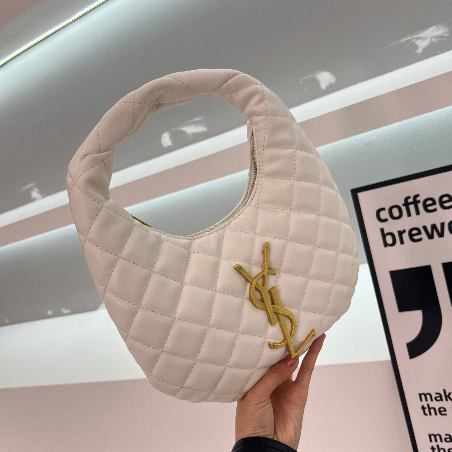 Saint Laurent Top-Handle Bag in White
