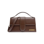 Jacquemus Bambino Top-Handle Bag in Brown Leather