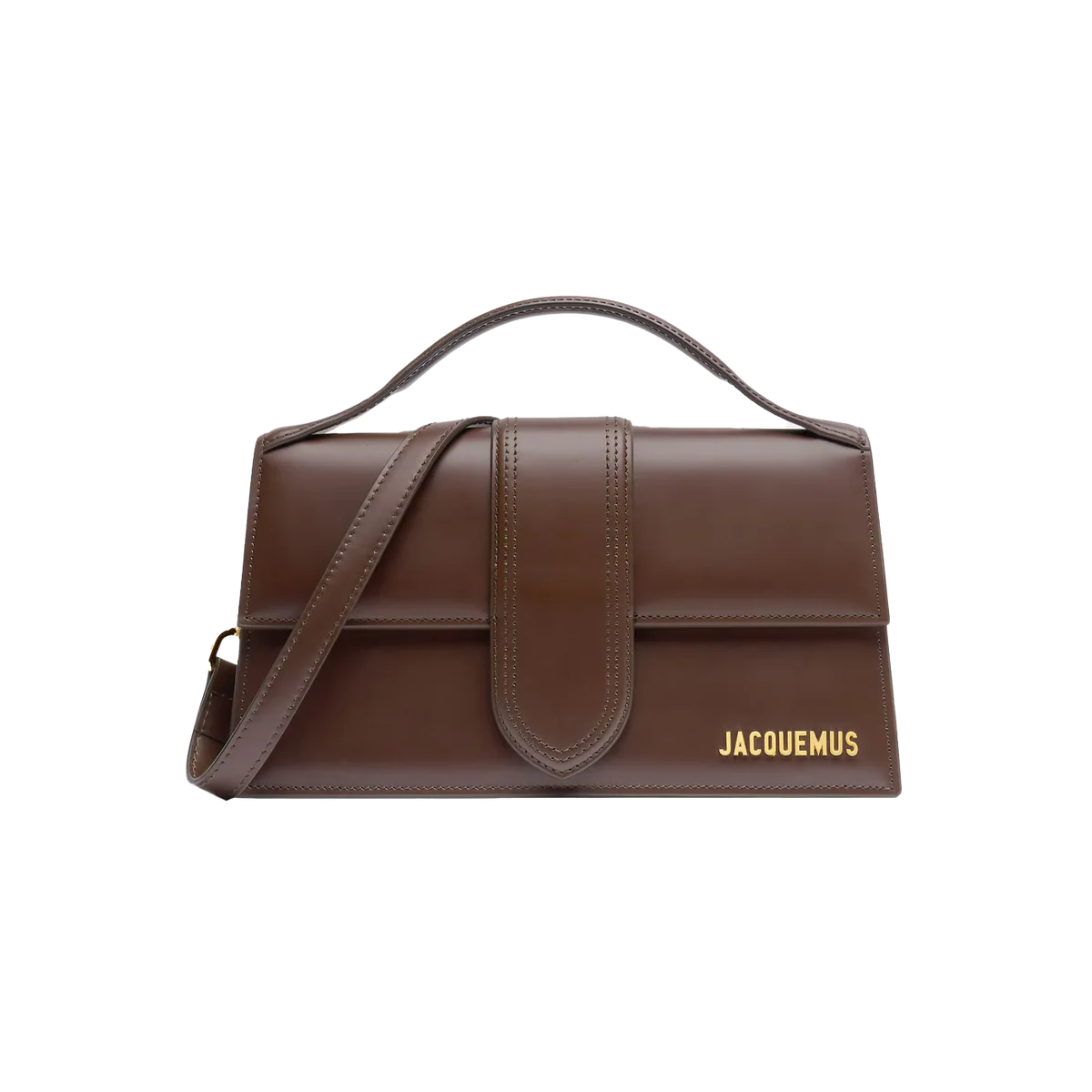Jacquemus Bambino Top-Handle Bag in Brown Leather