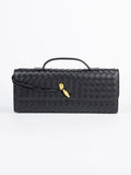 Bottega Veneta Andiamo Clutch Bag in Black