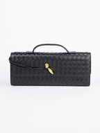 Bottega Veneta Andiamo Clutch Bag in Black