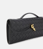 Bottega Veneta Andiamo Clutch Bag in Black