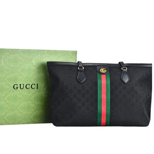 Gucci Ophidia GG Tote Bag in Black