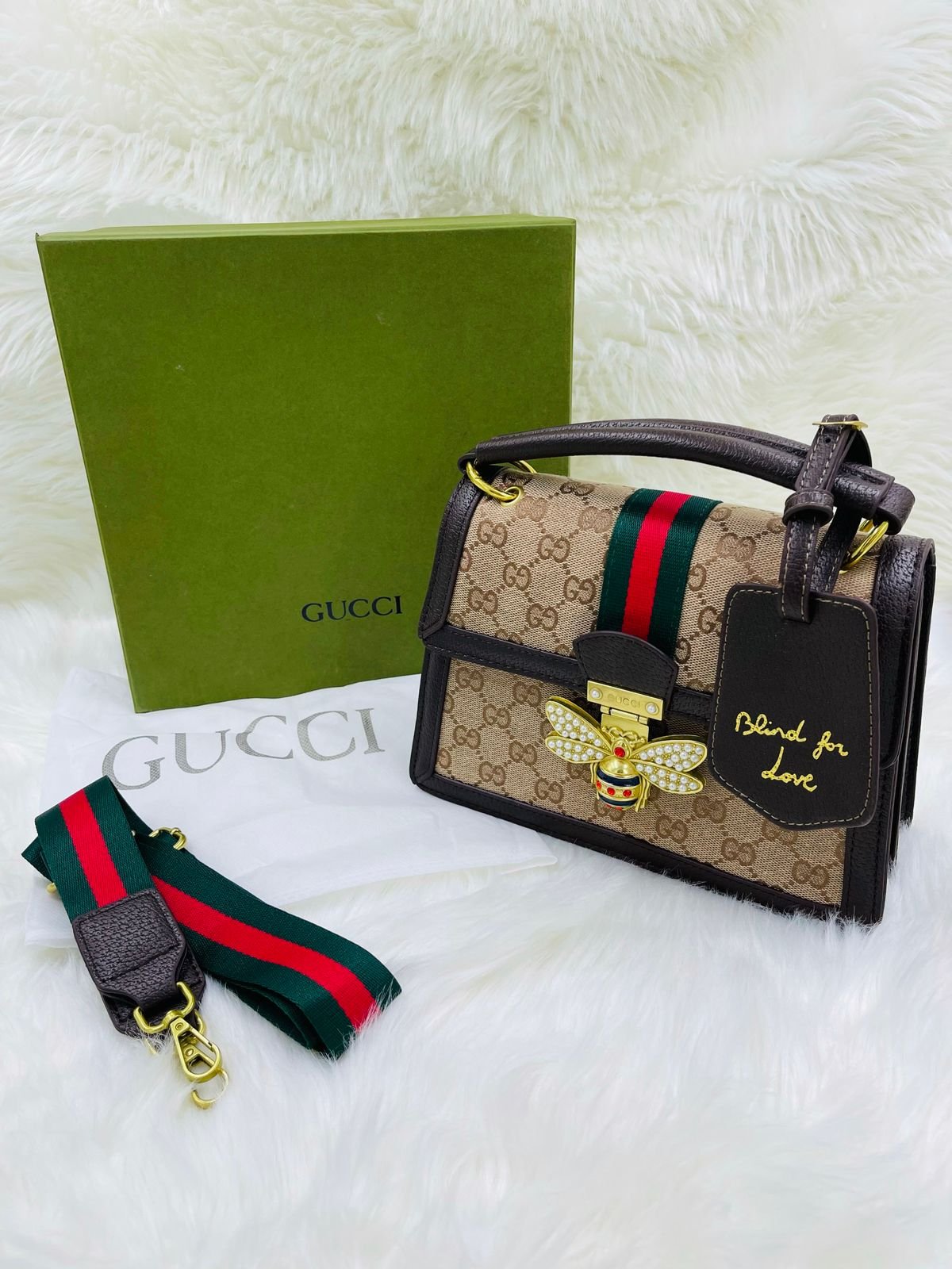 Gucci Beige GG Queen Margaret Top Handle Bag -259