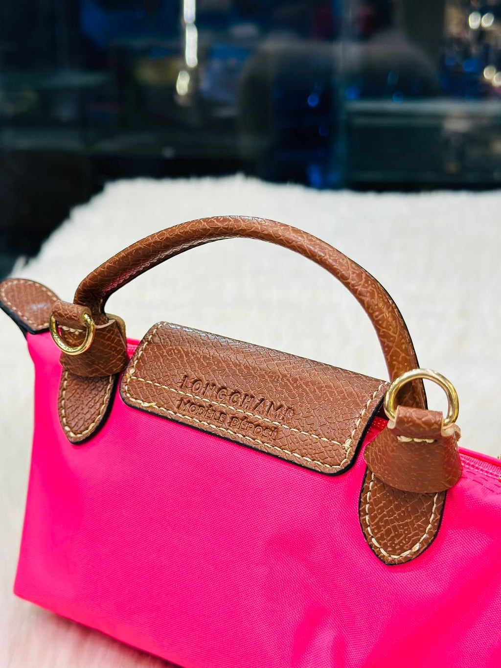 Longchamp Tote Crossbody Bag Xs Mini Pink -438