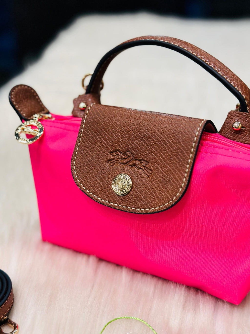 Longchamp Tote Crossbody Bag Xs Mini Pink -438