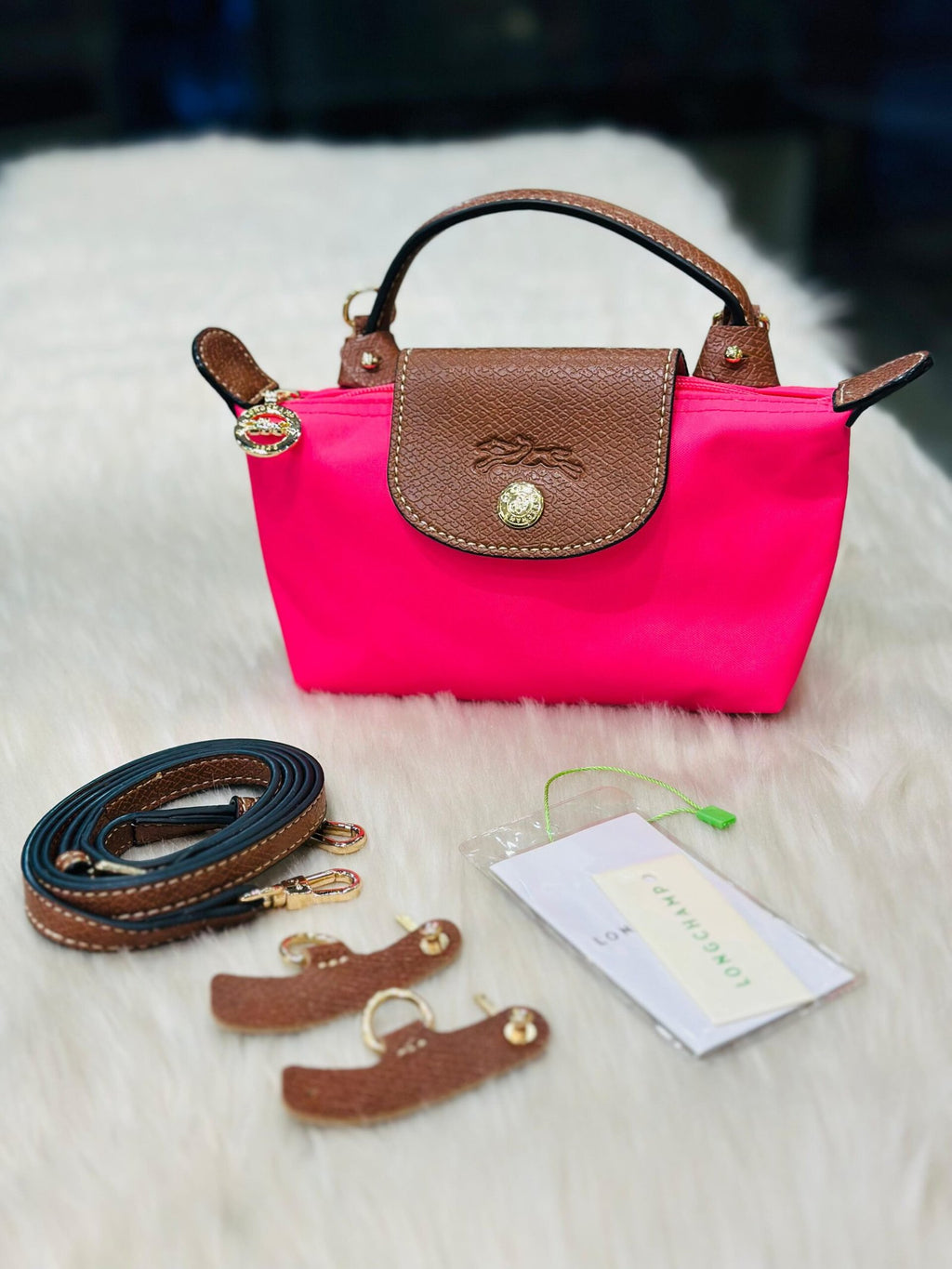 Longchamp Tote Crossbody Bag Xs Mini Pink -438