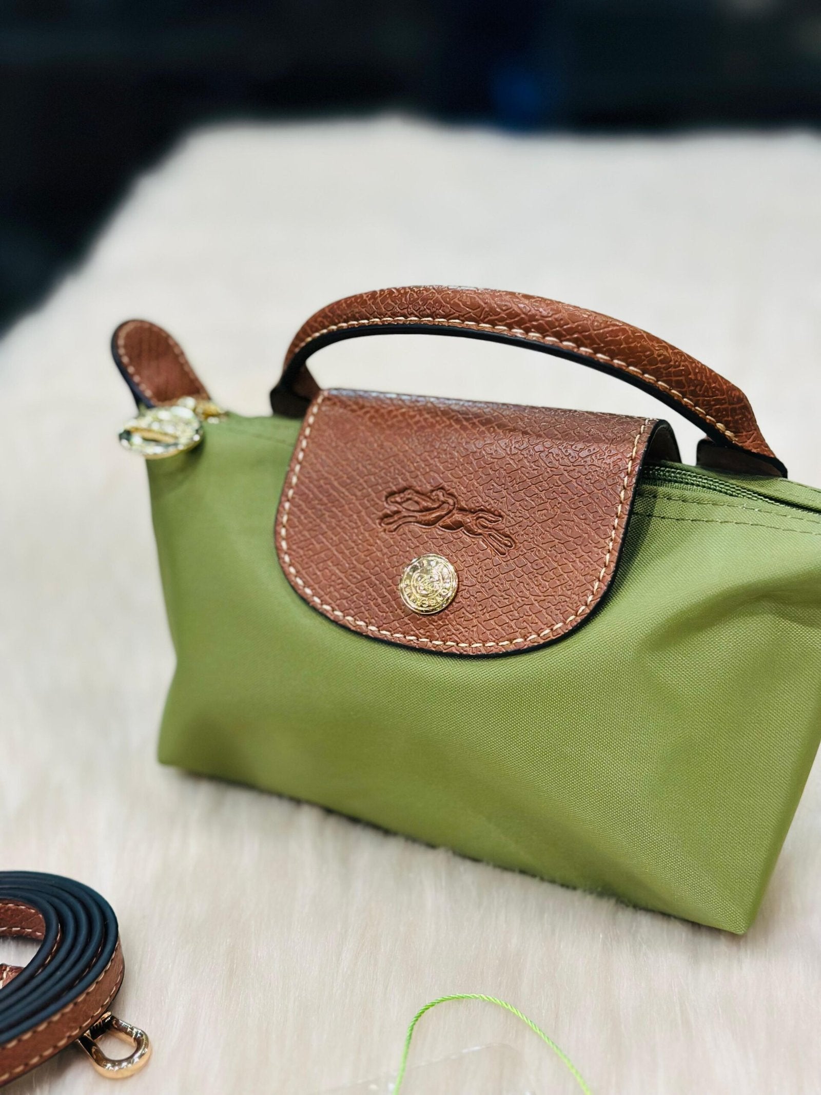 Longchamp Tote Crossbody Bag Xs Mini Green -439