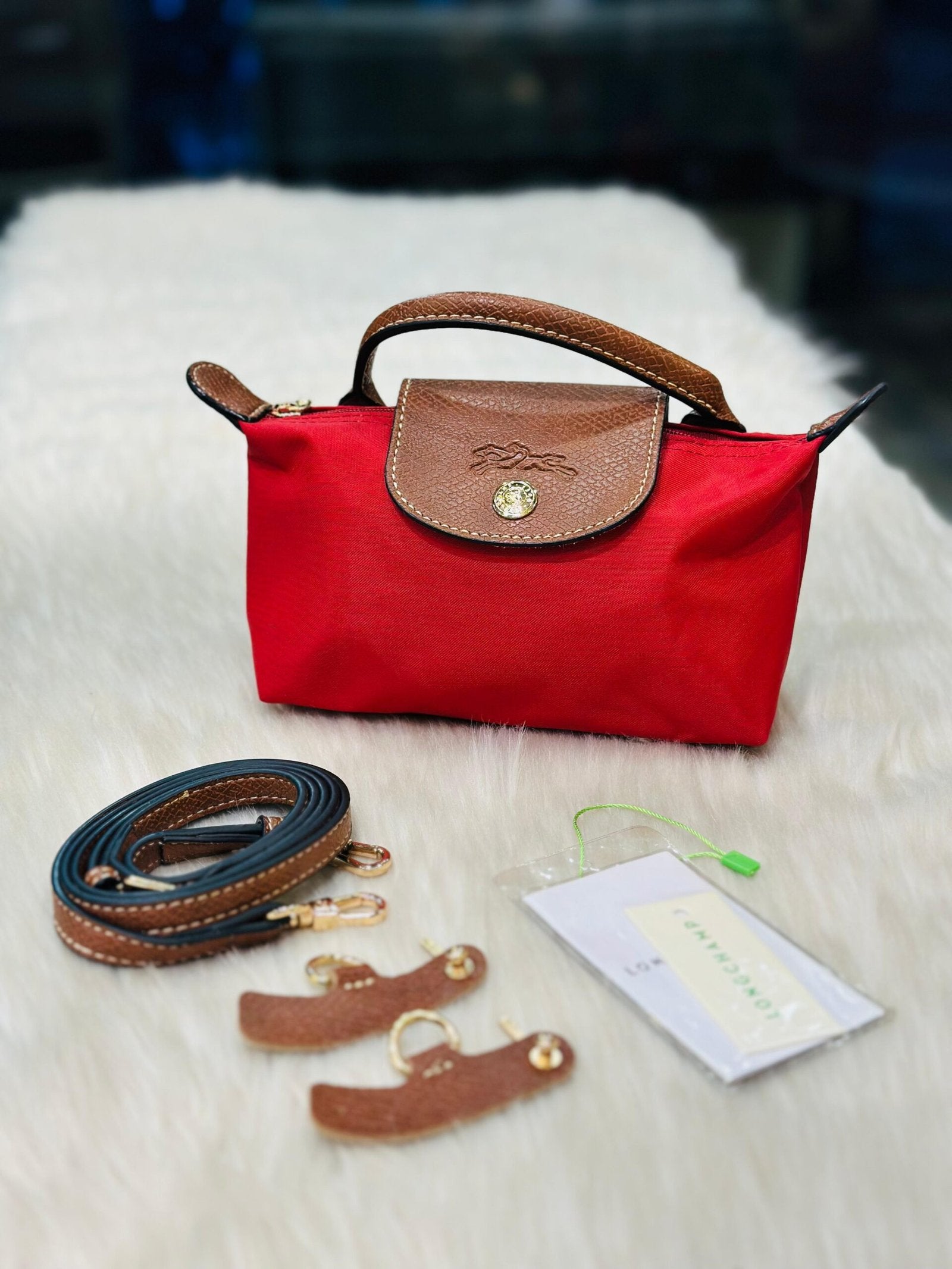 Longchamp Tote Crossbody Bag Xs Mini Red -441