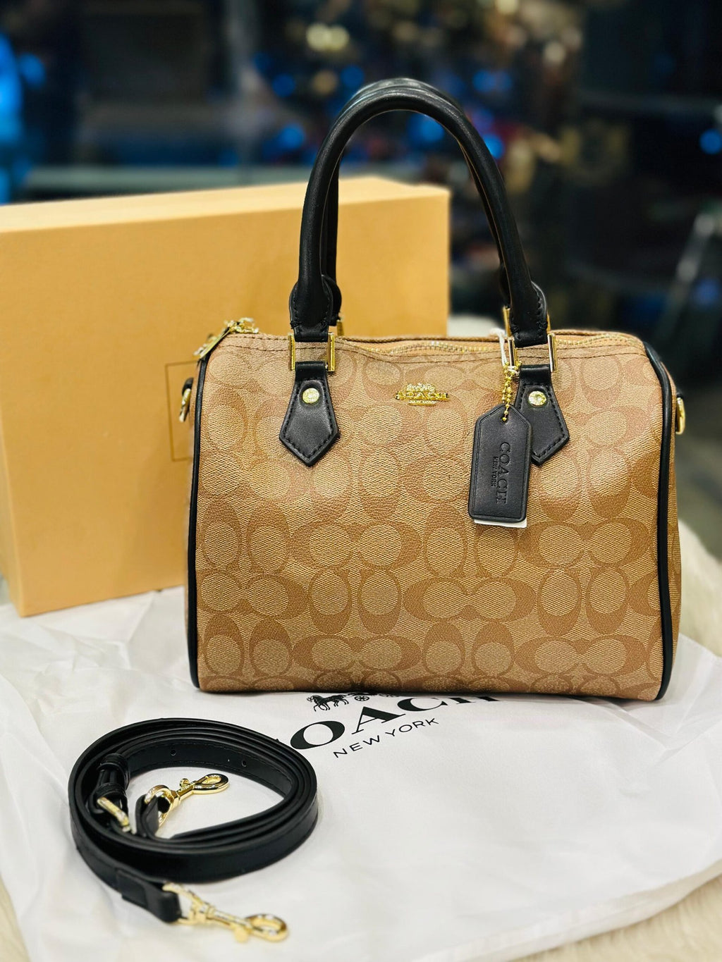 Coach Rowan Satchel Bag In Signature Canvas -348