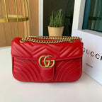 Gucci GG Marmont Shoulder Bag in Red -421