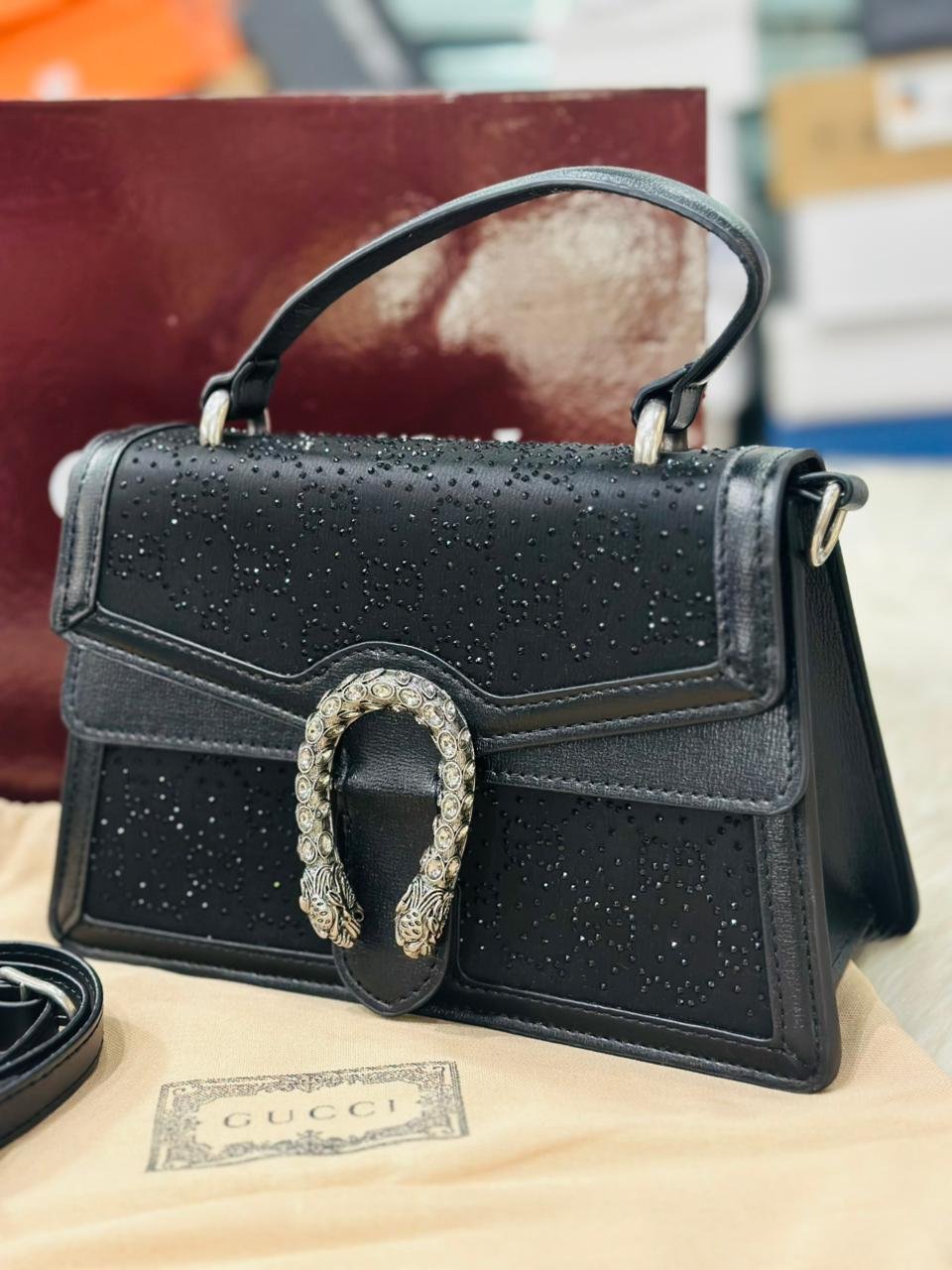 Gucci Dionysus Bag in Black Leather