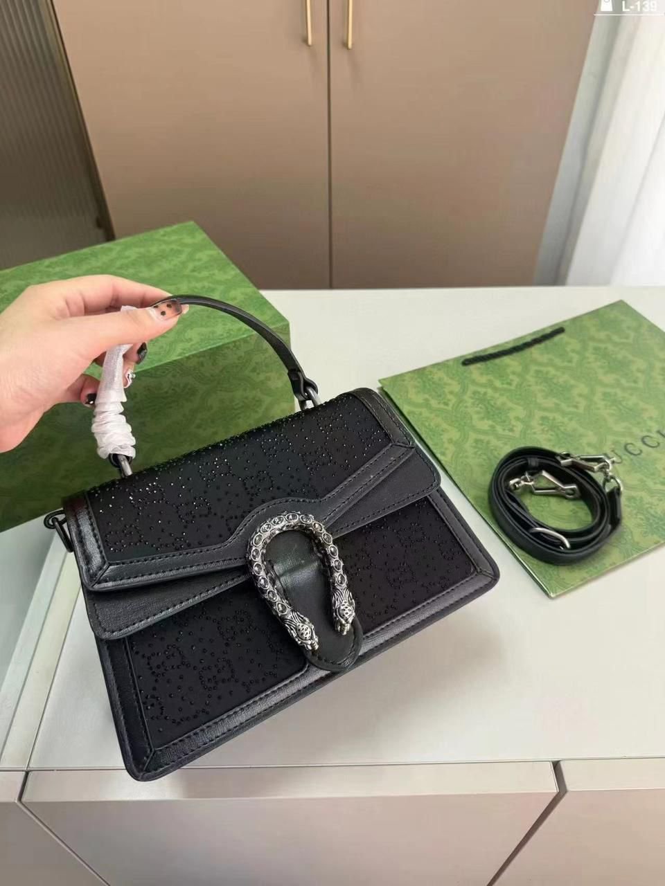 Gucci Dionysus Bag in Black Leather