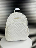 Michael Kors Leather Backpack in Optic White.