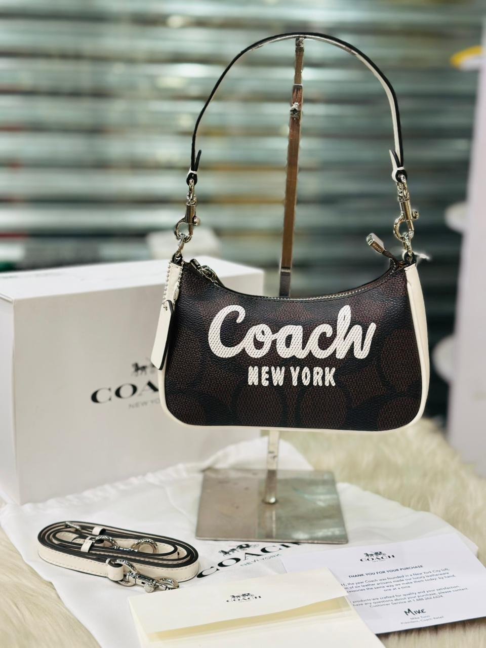 Coach Teri Bag In Signature Canvas with Coach Graphic