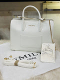 EMILY LORAN White Tote Bag