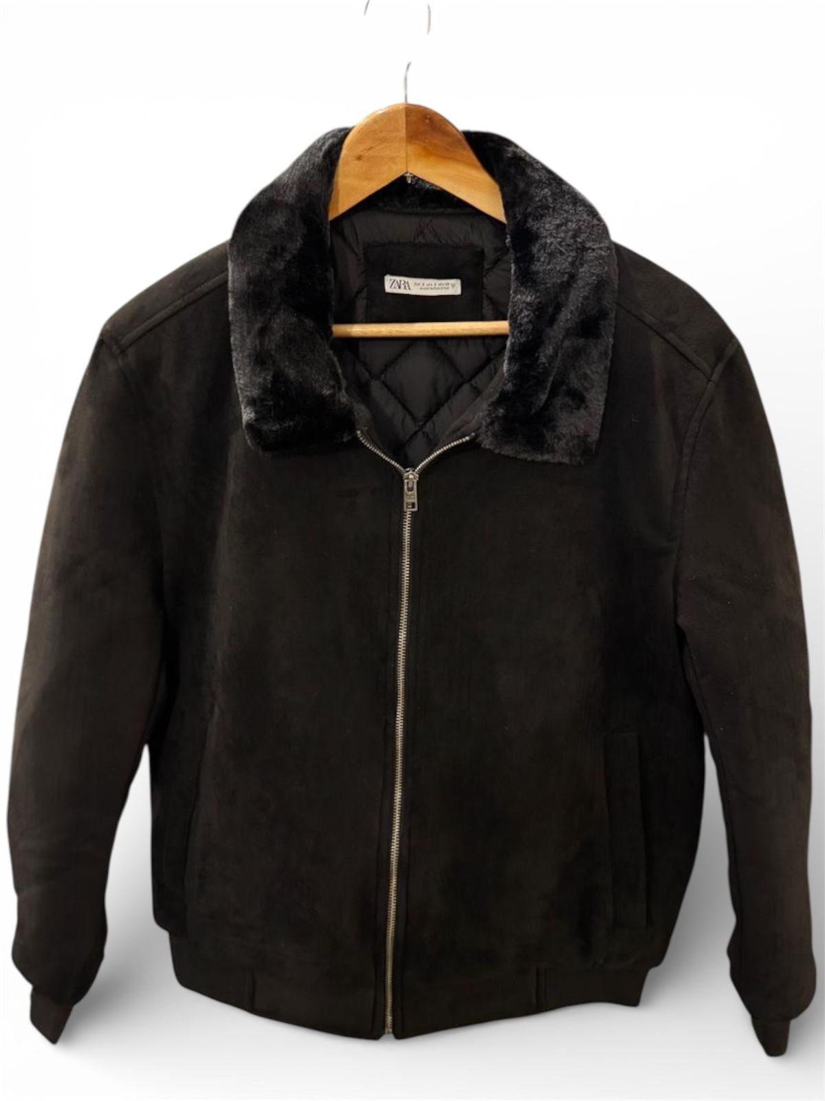 Zara faux leather bomber jacket 163