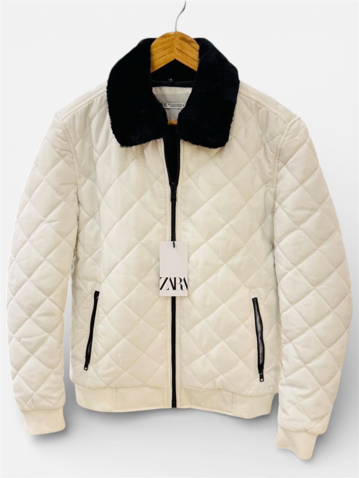 Zara White Quilted Jacket 155