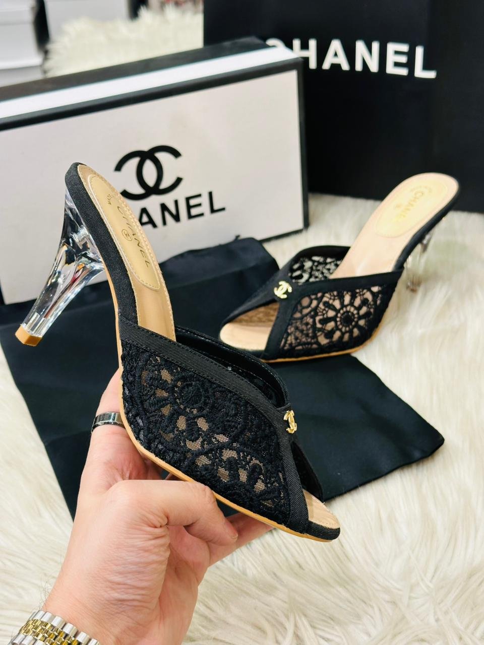 Chanel Heels In Black