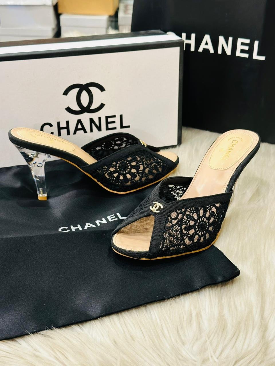 Chanel Heels In Black