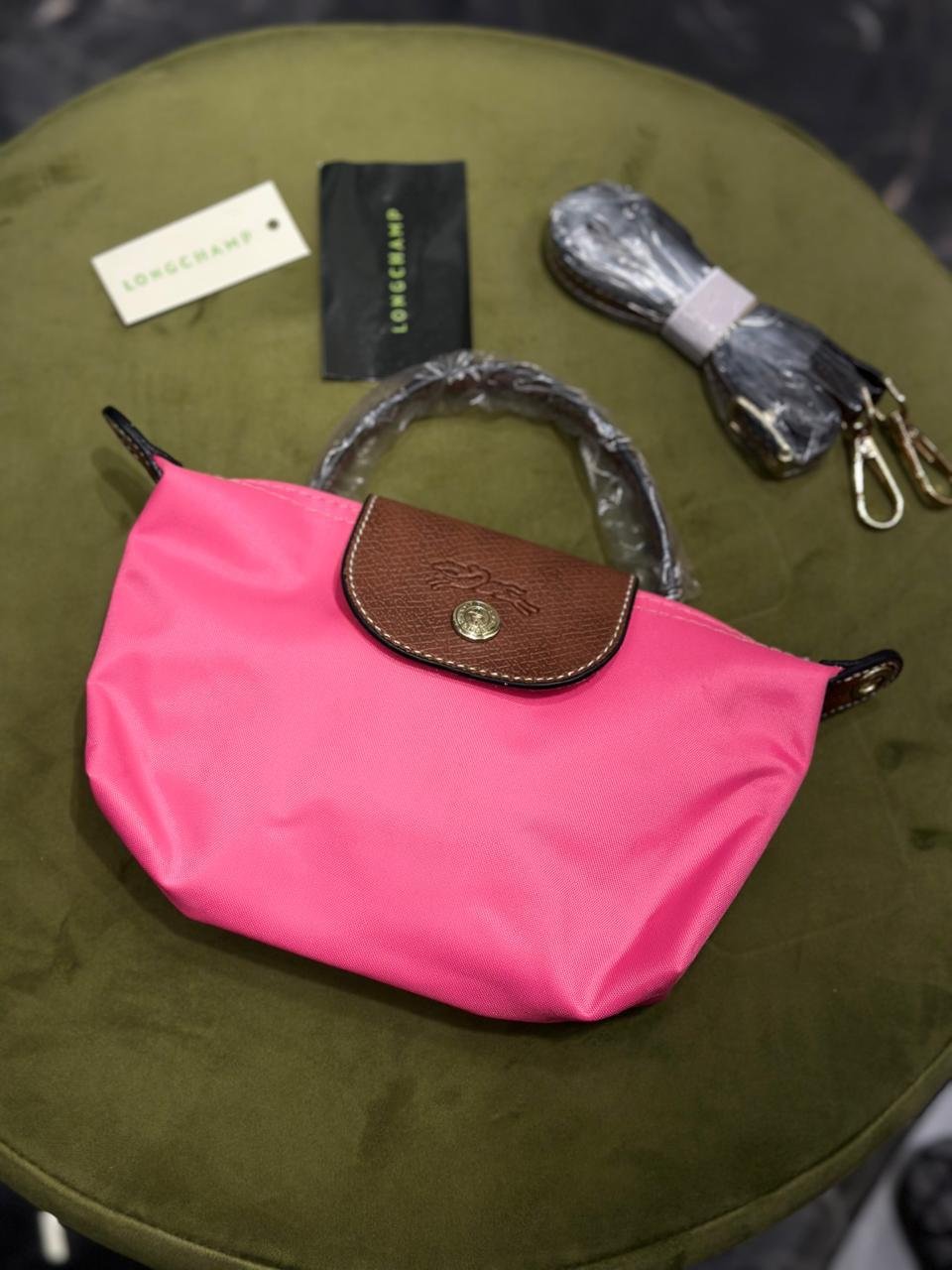 Longchamp Le Pliage Pouch in Pink