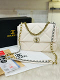 Chanel 19 Flap Bag in White