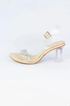 Floral Stone Heels
