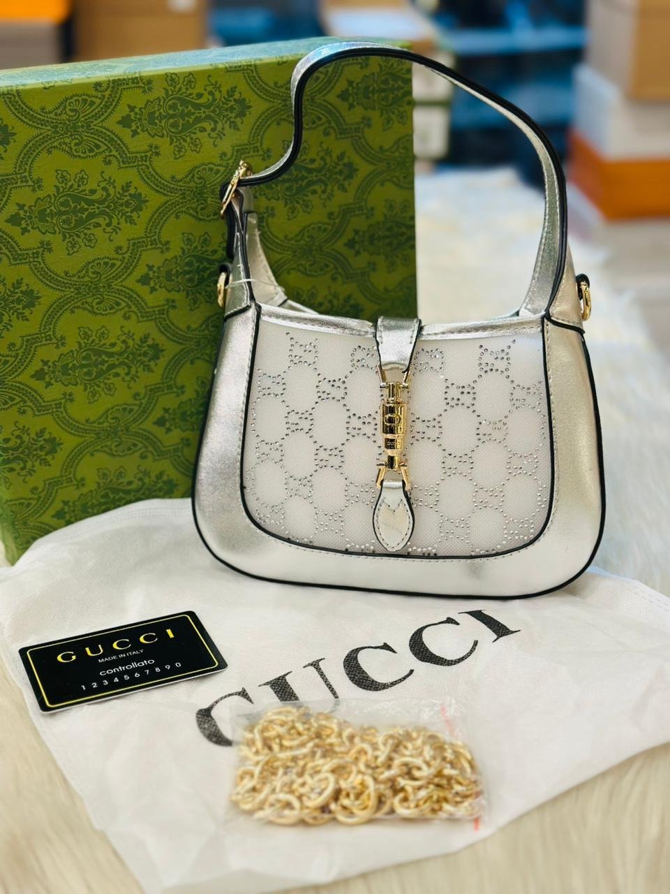 Gucci Jackie Mini Shoulder Bag in White