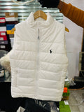 Polo Sleeveless White Puffer Jacket