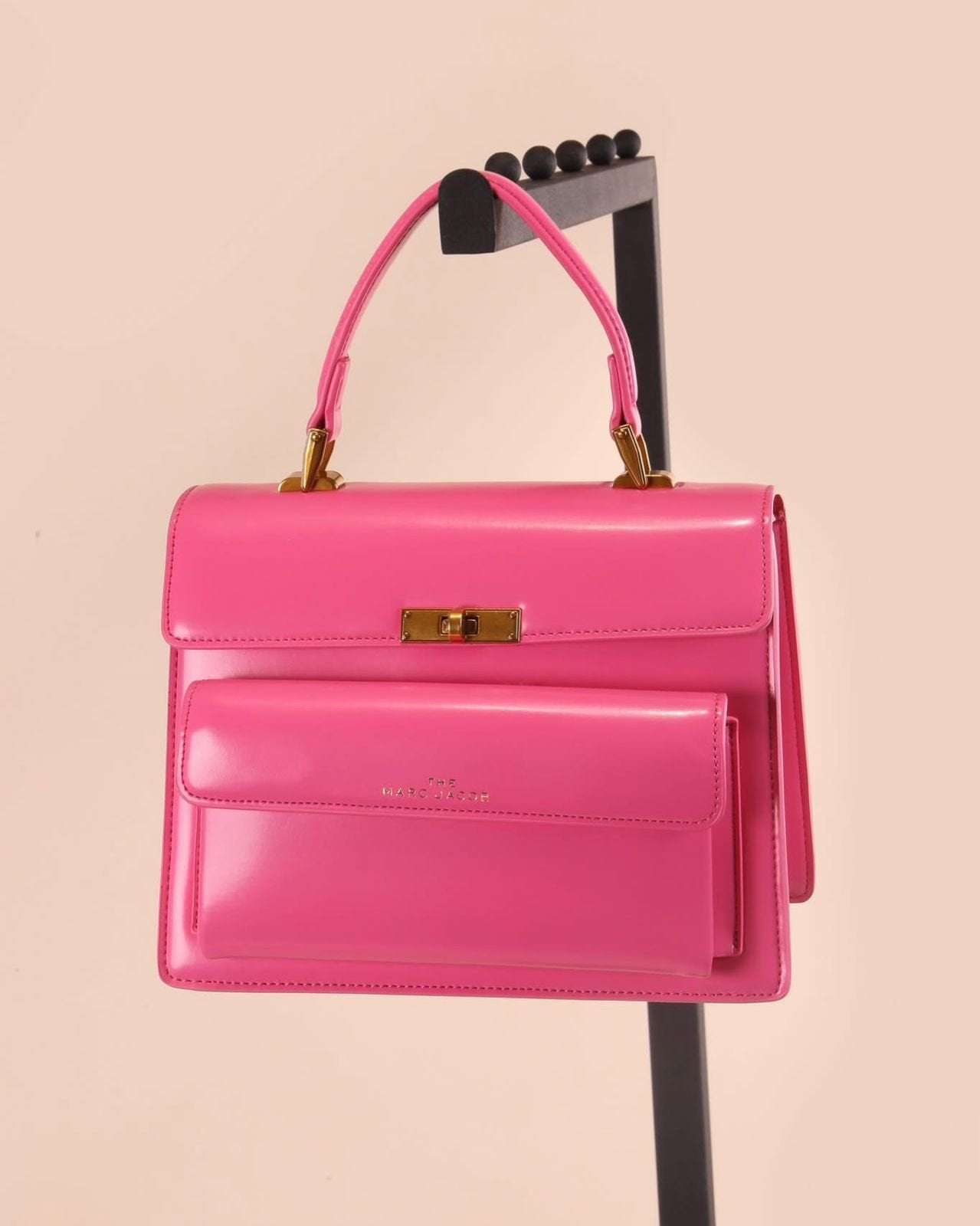 Marc Jacobs Uptown Leather Shoulder Bag in Pink