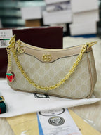 Gucci Ophidia Small Shoulder Bag in Beige