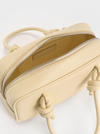 Charles & Keith Knotted-Handle Bag in Yellow