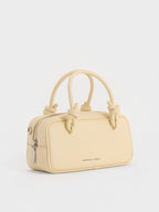 Charles & Keith Knotted-Handle Bag in Yellow