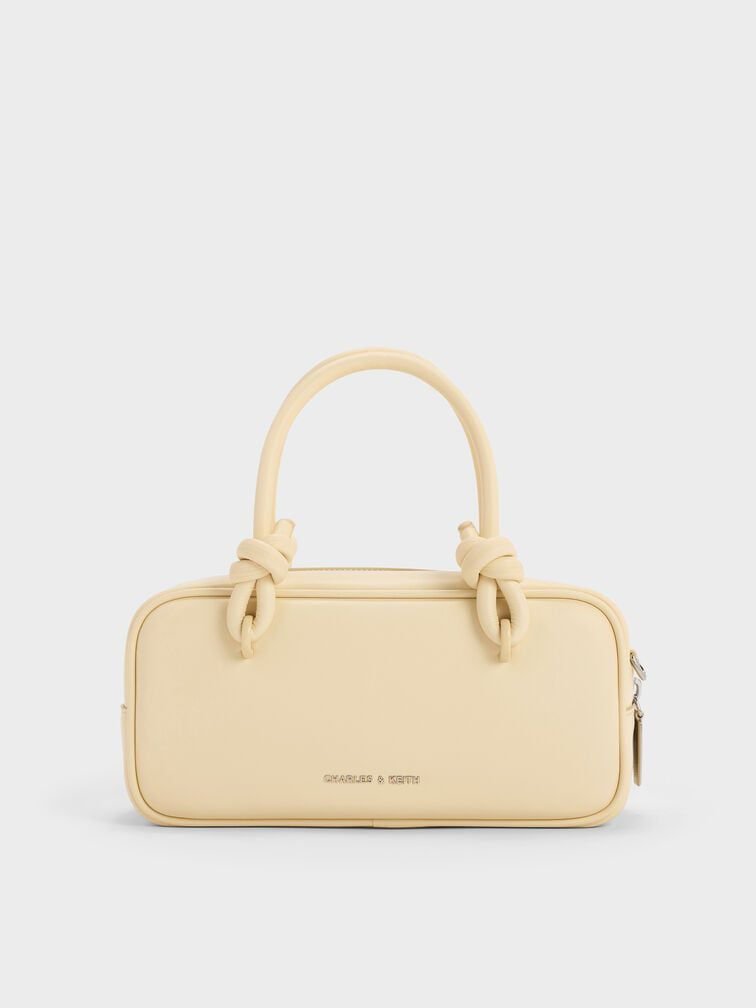 Charles & Keith Knotted-Handle Bag in Yellow
