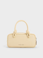 Charles & Keith Knotted-Handle Bag in Yellow