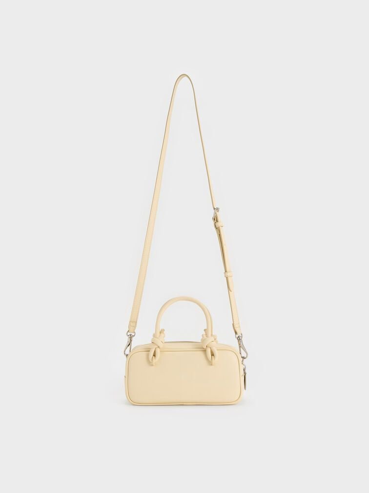 Charles & Keith Knotted-Handle Bag in Yellow