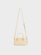 Charles & Keith Knotted-Handle Bag in Yellow