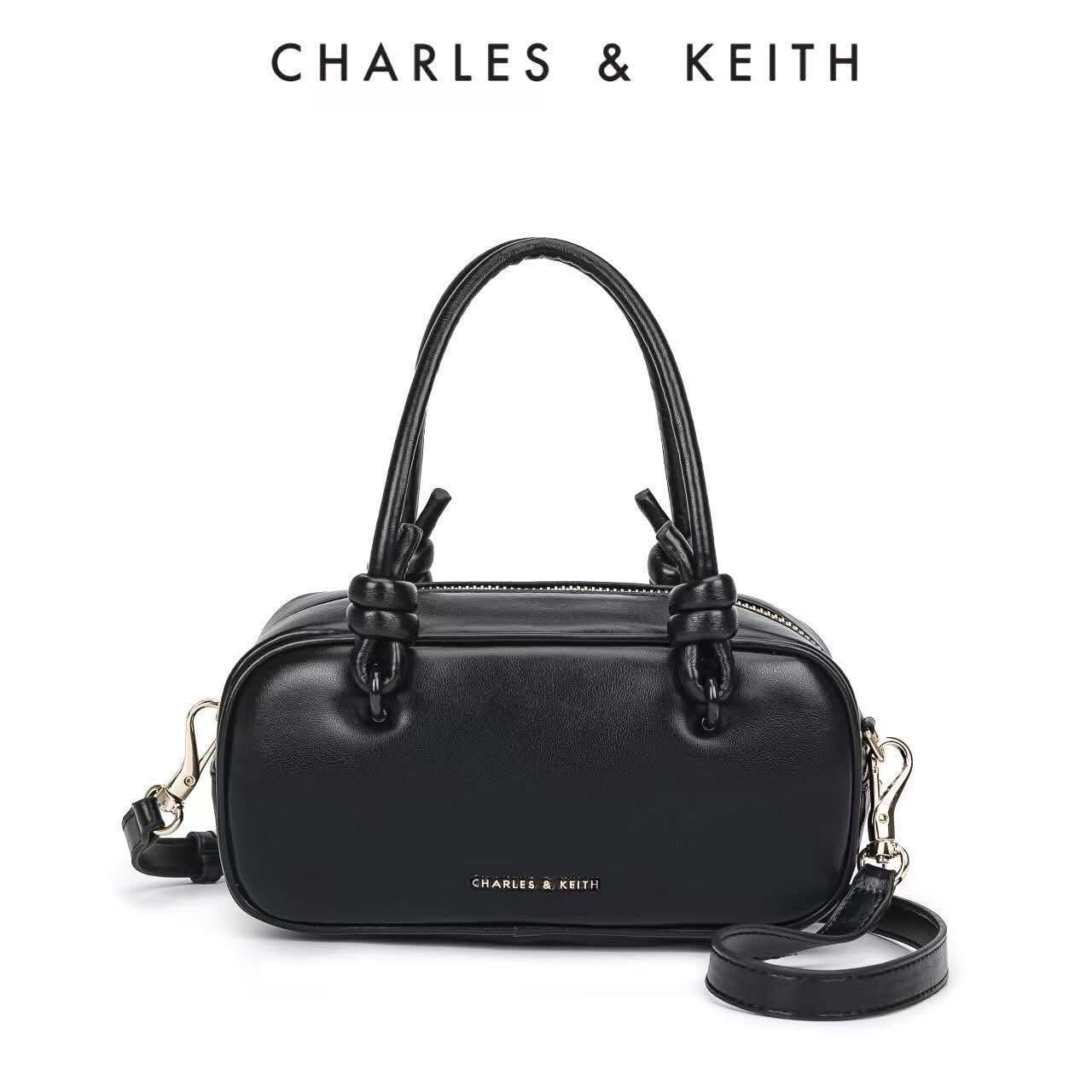 Charles &amp; Keith Knotted-Handle Bag in Black