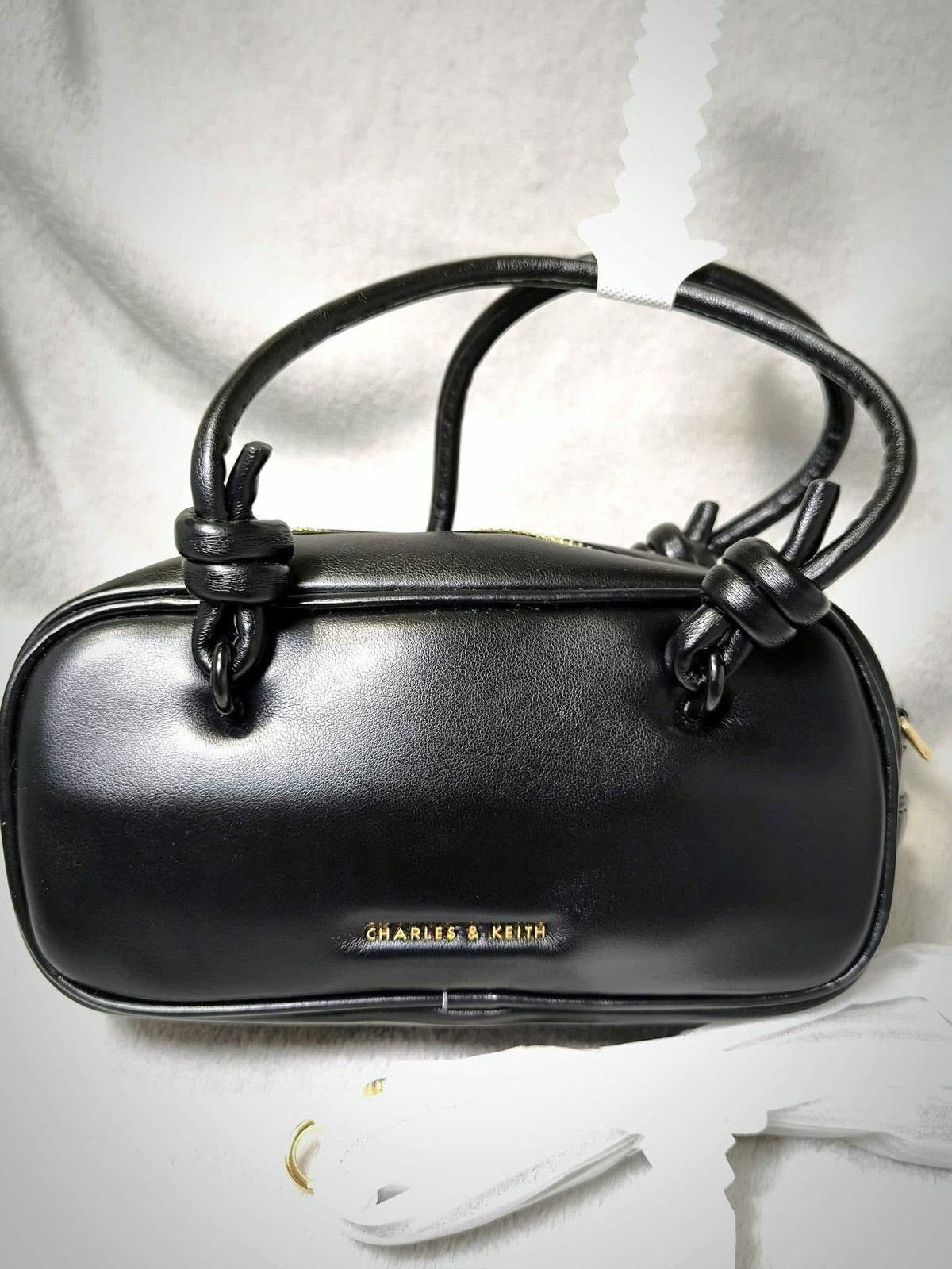 Charles &amp; Keith Knotted-Handle Bag in Black