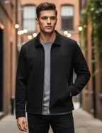 Black Zara Structured Fabric Jacket 140